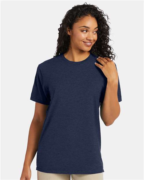 Hanes 4980 - Heather Navy (Front)