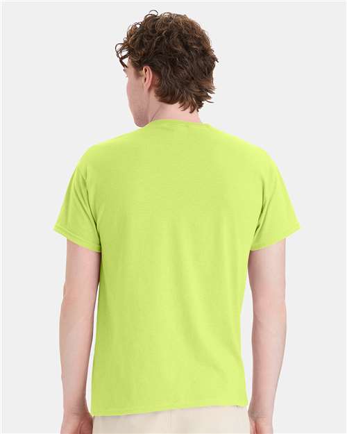 Hanes 5170 - Safety Green (Back)