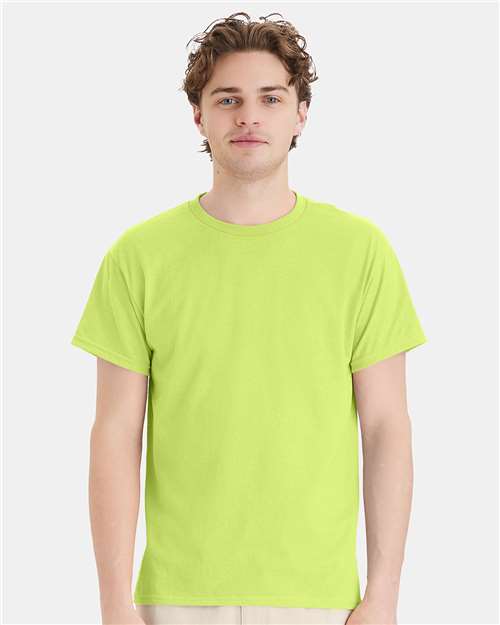 Hanes 5170 - Safety Green (Front)