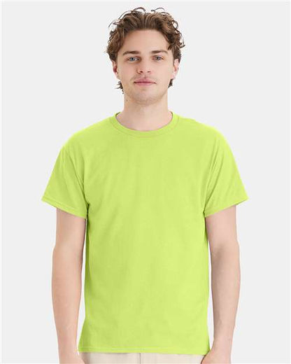 Hanes 5170 - Safety Green (Front)