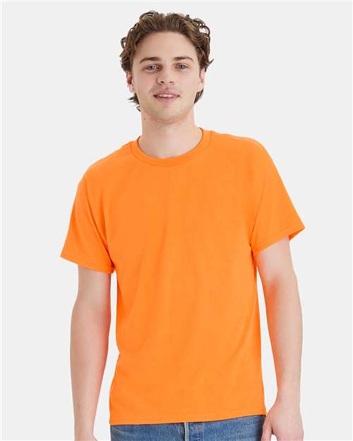 Hanes 5170 - Safety Orange (Front)