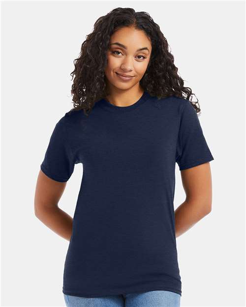 Hanes 5180 - Heather Navy (Front)