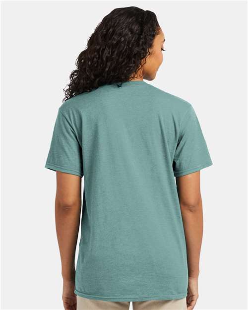 Hanes 4980 - Marbled Green Clay (Back)