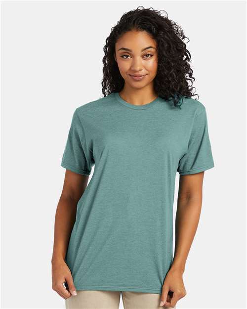 Hanes 4980 - Marbled Green Clay (Front)