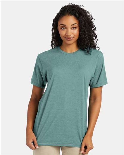 Hanes 4980 - Marbled Green Clay (Front)