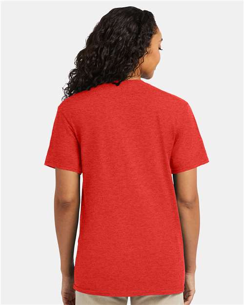 Hanes 4980 - Poppy Red Heather (Back)