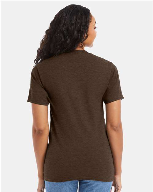 Hanes 5180 - Heather Brown (Back)