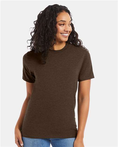 Hanes 5180 - Heather Brown (Front)