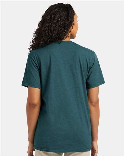 Hanes 4980 - Jade Pine Heather (Back)
