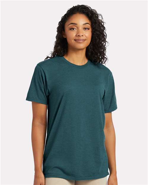 Hanes 4980 - Jade Pine Heather (Front)